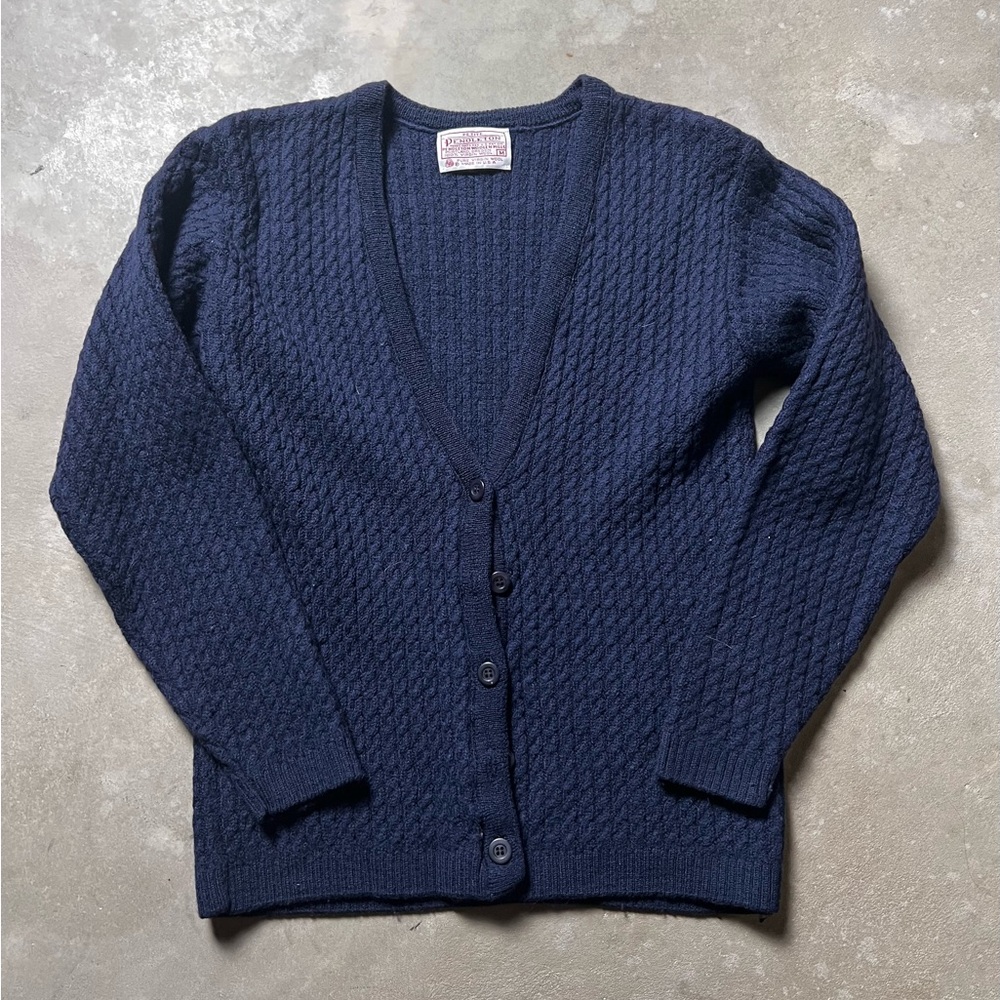 Classic Navy Cardigan Sweater